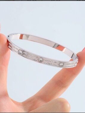 Double Row CZ Bangle NWT